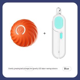 Rubber Ball Chew Toys For Dogs (Option: Orange Ball Blue Scissors)