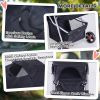 Dog Stroller, One-click Folding Pet Stroller with Cup Holder, 4 Wheels Travel Carrier w/ Brakes