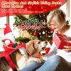 Pet Christmas Santa Dog Costume Red Winter Coat with Bell Outfit