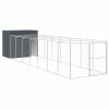 Dog House Anthracite Galvanized Steel Large Dog House