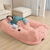 Human Dog Bed Large Washable Faux Fur Orthopedic Pet Bed