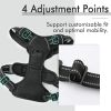Dog Harness; No-Pull Pet Harness with 2 Leash Clips; Adjustable Soft Padded Dog Vest; Reflective No-Choke Pet Oxford
