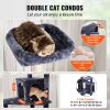 Cat Tree for Indoor Cats, 72" Cat Tower with 2 Cat Condos, Sisal Scratching Post, Hammock, Top Perch, Jumping Platforms