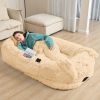 Human Dog Bed Large Washable Faux Fur Orthopedic Pet Bed