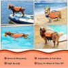 Dog Life Jacket; Reflective Dog Safety Vest Adjustable Pet Life Preserver with Strong Buoyancy