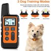 Dog Training Collar; Waterproof Shock Collars for Dog with Remote Range 1640 ft; 3 Training Modes; Beep
