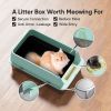 Stainless Steel Cat Litter Box with High Sides Lid, Extra Large XL for Big Cats
