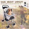3 in 1 Stroller, 4 Wheels Pet Stroller Stroller for Medium Small Dog Cats Up to 50lbs