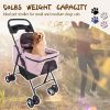 3 in 1 Stroller, 4 Wheels Pet Stroller Stroller for Medium Small Dog Cats Up to 50lbs