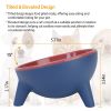 Raised Tilted Cat Food Bowl Elevated Water Dish for Small Pets