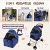 3 in 1 Stroller, 4 Wheels Pet Stroller Stroller for Medium Small Dog Cats Up to 50lbs