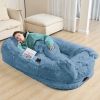 Human Dog Bed Large Washable Faux Fur Orthopedic Pet Bed