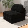 Fully Compressible Folding Sofa Bed Convertible to Sleeping Chair with Foldable Mattress Pillow Top & Backrest