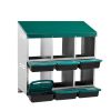 6 Compartment Chicken Nesting Box Wall Mount Egg Collection Box