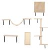 5 Pcs Wall Mounted Cat Climber Set;  Floating Cat Shelves and Perches; Modern Cat Furniture