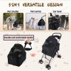 3 in 1 Stroller, 4 Wheels Pet Stroller Stroller for Medium Small Dog Cats Up to 50lbs