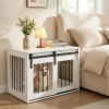Dog Crate Furniture Heavy Duty Dog Kennel with Sliding Barn Door