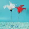 pack of 3 Bell feather cat stick toy rabbit hair