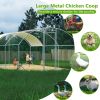 Large Chicken Coop Metal Chicken Run with Waterproof and Anti-UV Cover, Dome Shaped Walk-in Fence Cage Hen House for Outdoor and Yard Farm Use