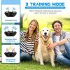 Dog Training Collar Rechargeable Shock Collar; 3 Modes Beep Vibration and Shock Waterproof Bark Collar
