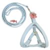 Cat leash cat chain walking cat leash pet chest strap knitted flowers leash cat pet supplies
