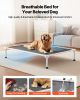 VEVOR Elevated Dog Bed for Large Dogs, Portable Raised Dog Cot with Aluminum Tube Metal Frame and Breathable Textilene Mesh