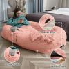 Human Dog Bed Large Washable Faux Fur Orthopedic Pet Bed