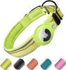 Reflective AirTag Dog Collar; ivienx Apple Air Tag Padded Pet Collar with Air Tag Case Holder Accessories for Small Medium