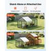 Metal Chicken Coop for 4-6 Chickens, 3.3 x 6.6 x 3.3 ft, Small Chicken Cage with Waterproof Cover & Double Doors