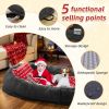 Human Dog Bed Large Washable Faux Fur Orthopedic Pet Bed