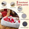 Human Dog Bed Large Washable Faux Fur Orthopedic Pet Bed