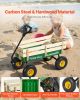 VEVOR Pull-Along Wagon for Kids, 39 inch Toddler Wagons with Wooden Panels & Handle, Supports up to 330 lbs