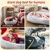 Human Dog Bed Large Washable Faux Fur Orthopedic Pet Bed