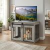 Dog Crate Furniture Heavy Duty Dog Kennel with Sliding Barn Door