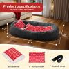Human Dog Bed Large Washable Faux Fur Orthopedic Pet Bed
