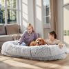 Human Dog Bed Large Washable Faux Fur Orthopedic Pet Bed