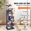 Cat Tree for Indoor Cats, 63" Cat Tower with 2 Cat Condos, Sisal Scratching Post, Hammock, Top Perch, Jumping Platforms