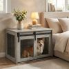 Dog Crate Furniture Heavy Duty Dog Kennel with Sliding Barn Door