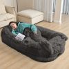 Human Dog Bed Large Washable Faux Fur Orthopedic Pet Bed