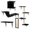 5 Pcs Wall Mounted Cat Climber Set;  Floating Cat Shelves and Perches; Modern Cat Furniture