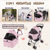 3 in 1 Stroller, 4 Wheels Pet Stroller Stroller for Medium Small Dog Cats Up to 50lbs