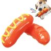 2023 New Sausage Dog Chew Toys TPR Indestructible Dog Toothbrush