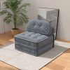 Fully Compressible Folding Sofa Bed Convertible to Sleeping Chair with Foldable Mattress Pillow Top & Backrest