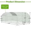 Large Chicken Coop Metal Chicken Run with Waterproof and Anti-UV Cover, Dome Shaped Walk-in Fence Cage Hen House for Outdoor and Yard Farm Use
