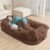 Human Dog Bed Large Washable Faux Fur Orthopedic Pet Bed