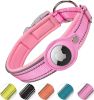Reflective AirTag Dog Collar; ivienx Apple Air Tag Padded Pet Collar with Air Tag Case Holder Accessories for Small Medium