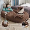 Human Dog Bed Large Washable Faux Fur Orthopedic Pet Bed