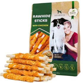 Dog Sticks Wrapped with Chicken & Pet Natural Chew Treats Grain Free Organic Meat & Human Grade Dried Snacks in Bulk for Training Small & Large Dogs (Option: Beloved Pets)