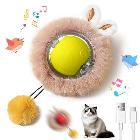 Interactive Toys Ball For Cats, Dog, Motion Activated Automatic Moving Ball With Lights (Option: Yellow)