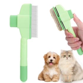 Cat And Dog Comb, Hair Removal Tool, Pet Self-cleaning Comb, For Long Hair, Massage, Hair Removal (Option: Green)